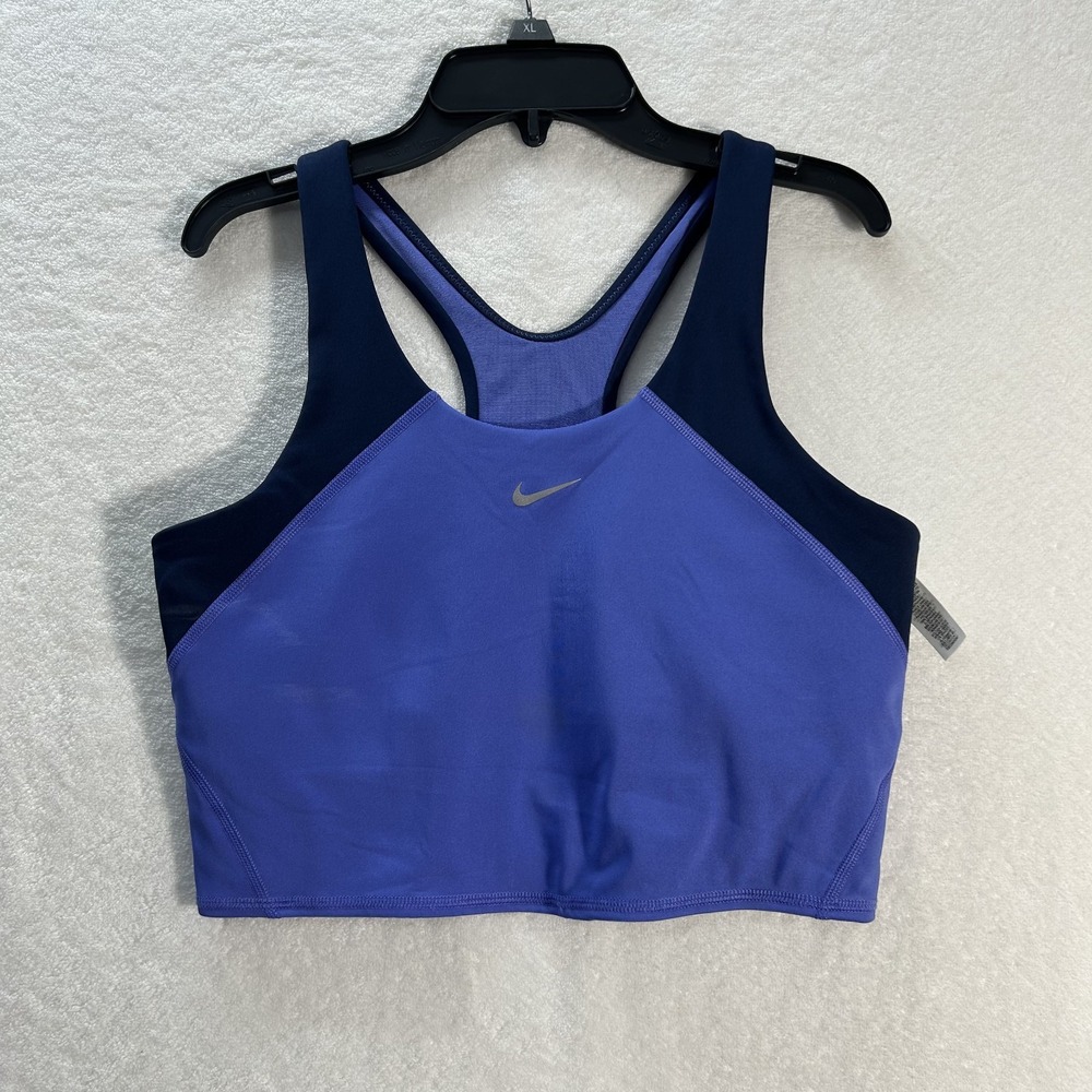 Nike Womens Size L Blue Tempo Dri Fit Sport Bra
